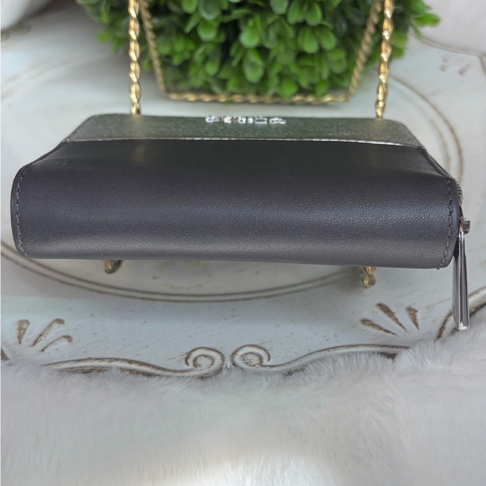 Furla Silver and Gray color block zippy Wallet with shopper tote - Picture 11 of 16